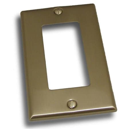 D & H Distributing Single Rocker Switch Plate; Satin Nickel MA472399